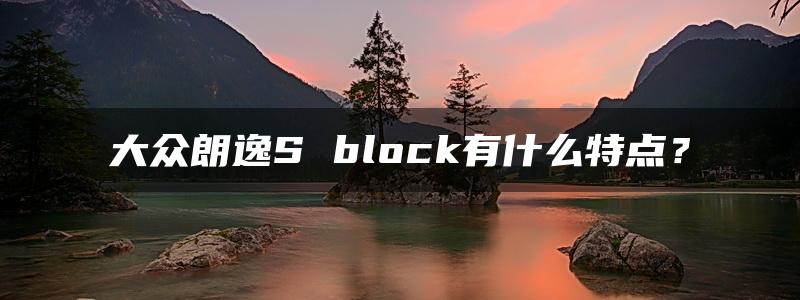 大众朗逸S block有什么特点？