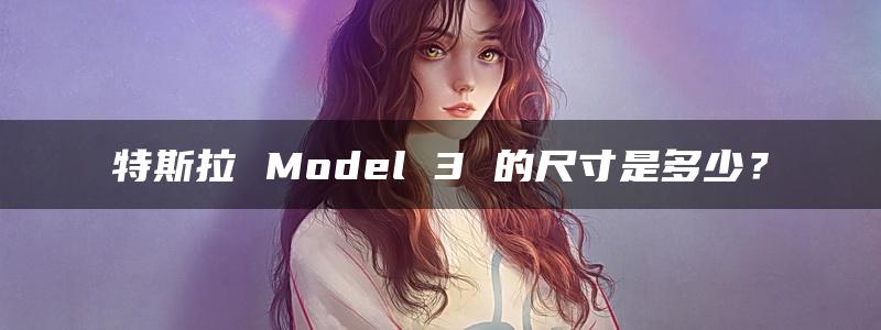 特斯拉 Model 3 的尺寸是多少？