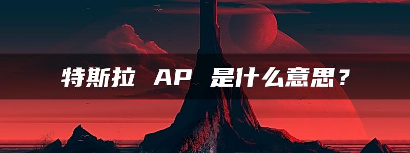 特斯拉 AP 是什么意思？