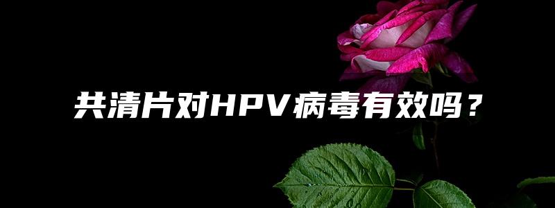 共清片对HPV病毒有效吗？