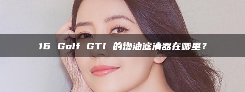 16 Golf GTI 的燃油滤清器在哪里？