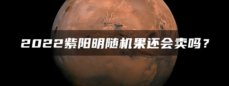 2022紫阳明随机果还会卖吗？