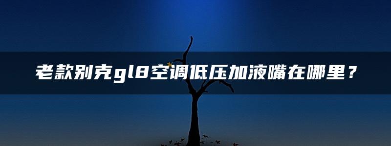 老款别克gl8空调低压加液嘴在哪里？