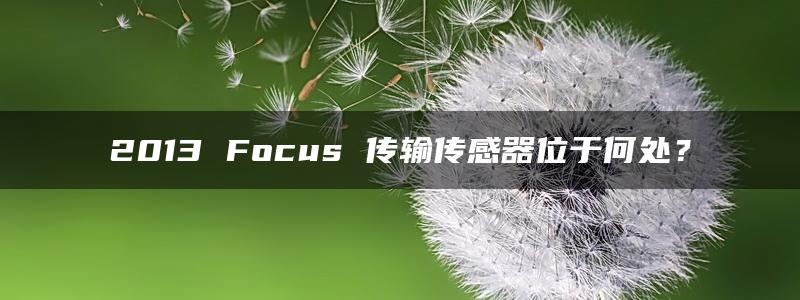 2013 Focus 传输传感器位于何处？