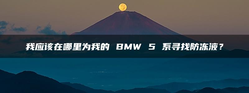 我应该在哪里为我的 BMW 5 系寻找防冻液？