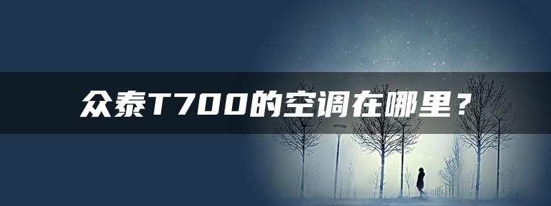 众泰T700的空调在哪里？