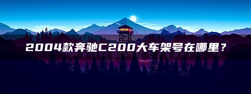 2004款奔驰C200大车架号在哪里？