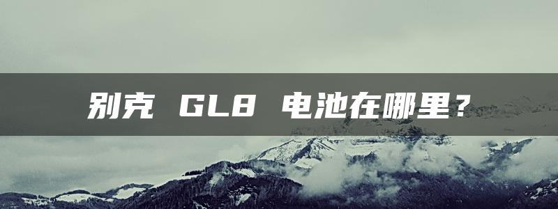 别克 GL8 电池在哪里？