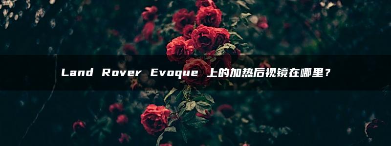 Land Rover Evoque 上的加热后视镜在哪里？