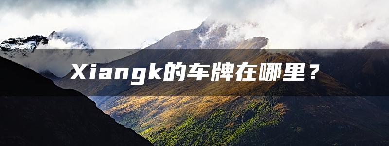 Xiangk的车牌在哪里？