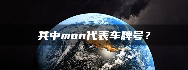 其中mon代表车牌号？