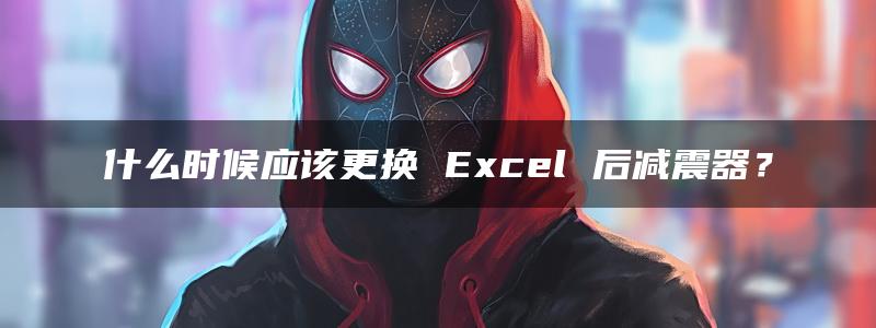 什么时候应该更换 Excel 后减震器？