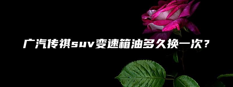 广汽传祺suv变速箱油多久换一次？