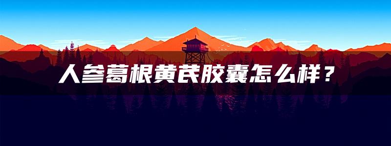 人参葛根黄芪胶囊怎么样？