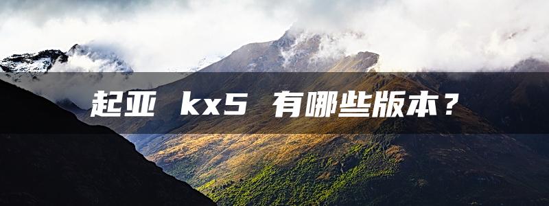 起亚 kx5 有哪些版本？