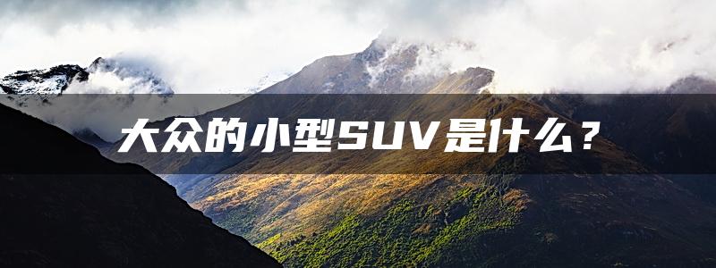 大众的小型SUV是什么？