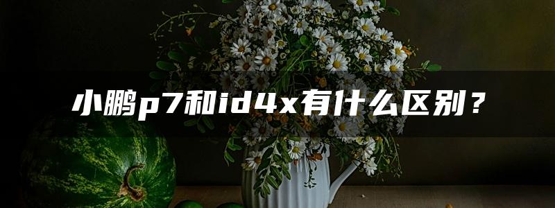 小鹏p7和id4x有什么区别？