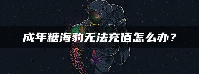 成年糖海豹无法充值怎么办？