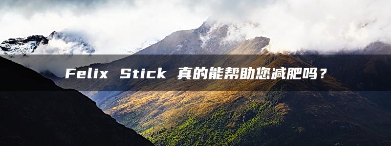 Felix Stick 真的能帮助您减肥吗？