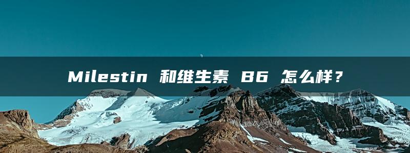 Milestin 和维生素 B6 怎么样？