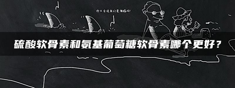 硫酸软骨素和氨基葡萄糖软骨素哪个更好？