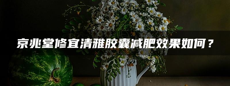 京兆堂修宜清雅胶囊减肥效果如何？