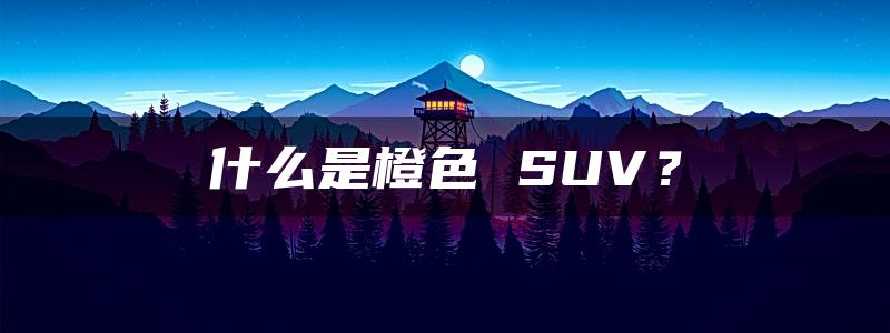 什么是橙色 SUV？