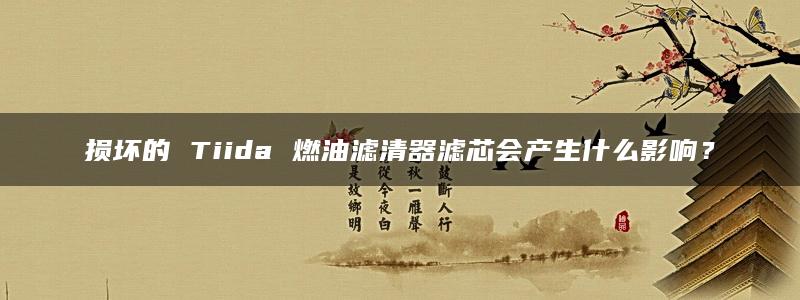 损坏的 Tiida 燃油滤清器滤芯会产生什么影响？