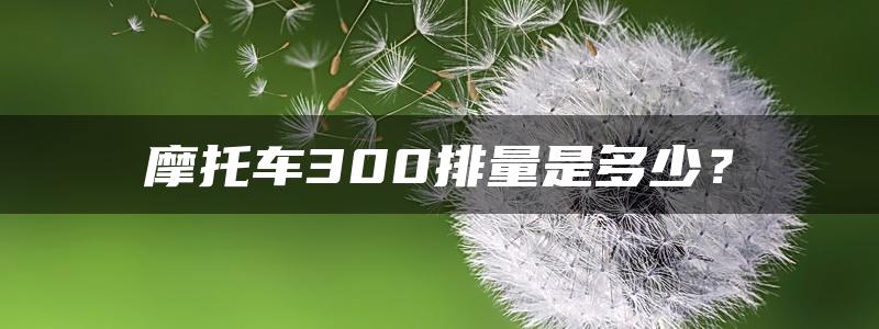 摩托车300排量是多少？