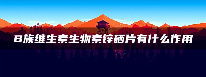 B族维生素生物素锌硒片有什么作用