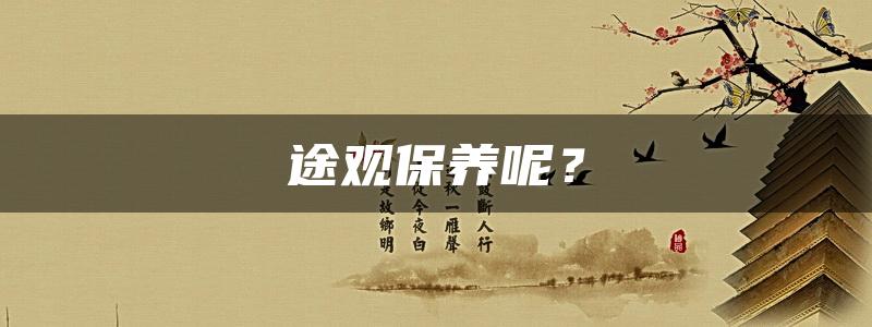 途观保养呢？