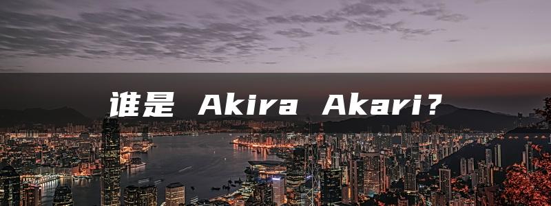 谁是 Akira Akari？