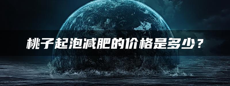 桃子起泡减肥的价格是多少？