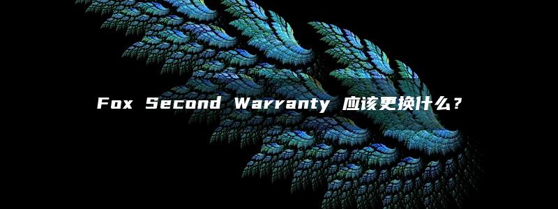 Fox Second Warranty 应该更换什么？