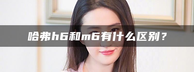 哈弗h6和m6有什么区别？