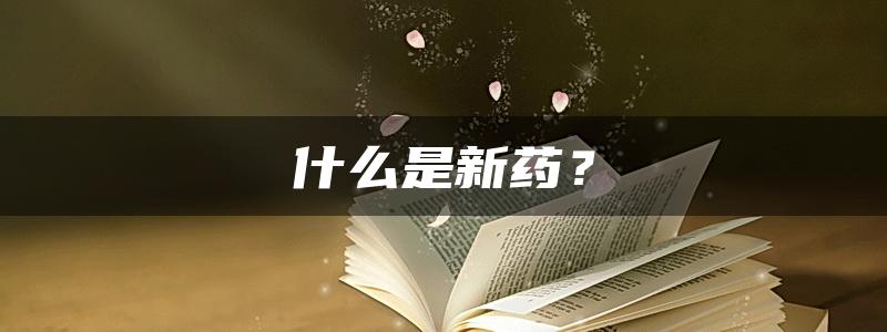 什么是新药？