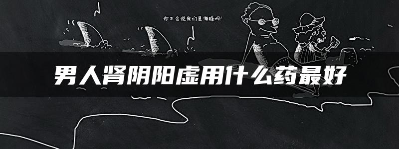 男人肾阴阳虚用什么药最好